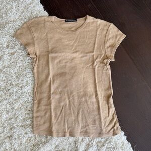 Brandy Melville Baby Tee - Tan / Beige